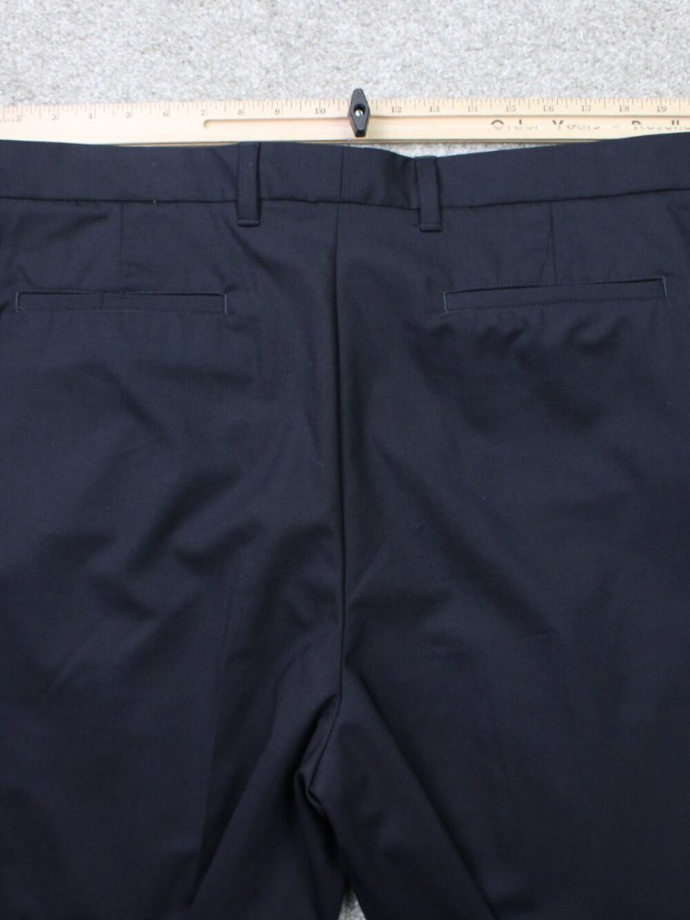 GAP Pants NWT Mens 42x30 Blue Classic Stretch Lightweight Wool Pleated Lined - Picture 7 of 13